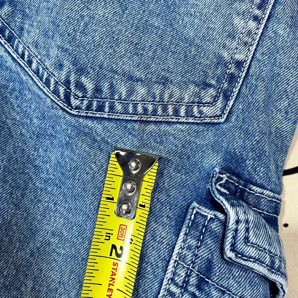 VTG Gap Jeans Women's 8P Blue Denim Straight Cargo Loose Mid-Rise Stretch 90's - Picture 4 of 7